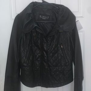 Vintage guess WINLIT  woman’s genuine leather jacket